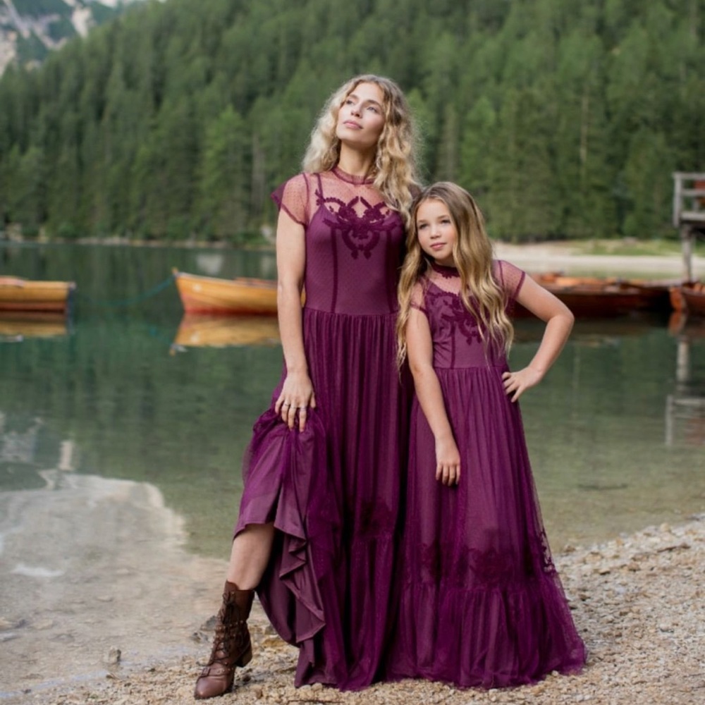 Joyfolie Josephine Dress Plum Small